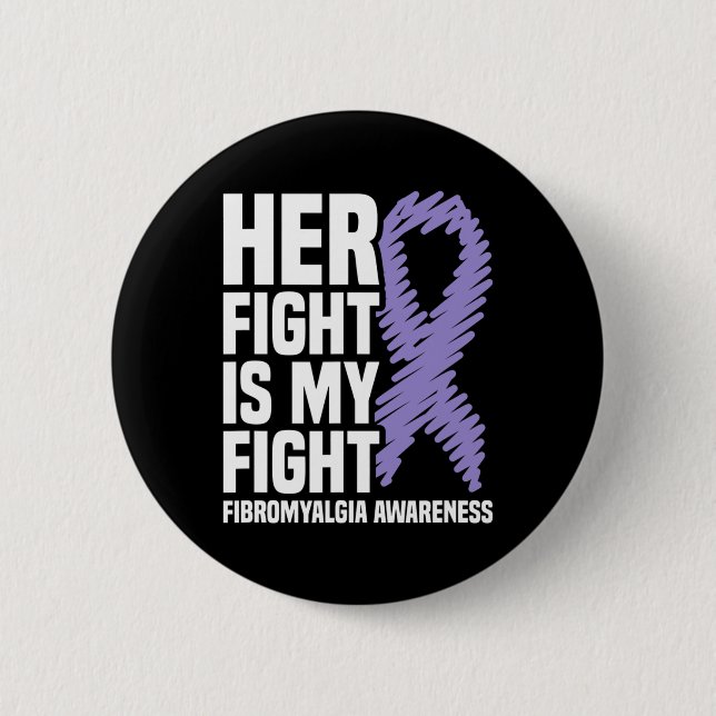 Fight Is My Fight Fibromyalgia Awareness 1  6 Cm Round Badge (Front)