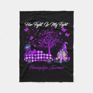 Fight Is My Fight Fibromyalgia Awareness Gifts Fleece Blanket