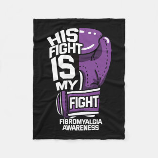 Fight Is My Fight Fibromyalgia Purple Rheumatologi Fleece Blanket