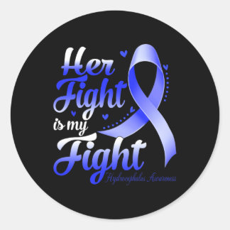 Fight Is My Fight Hydrocephalus Awareness Warrior Classic Round Sticker