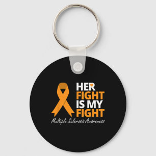 Fight Is My Fight Ms Awareness Orange Ribbon 1 Key Ring
