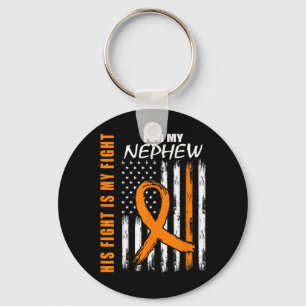 Fight Is My Fight Nephew Leukaemia Awareness Flag  Key Ring