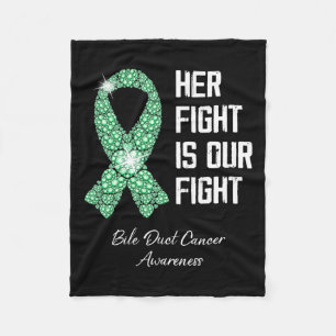 Fight Is Our Fight Bile Duct Cancer Awareness Mont Fleece Blanket
