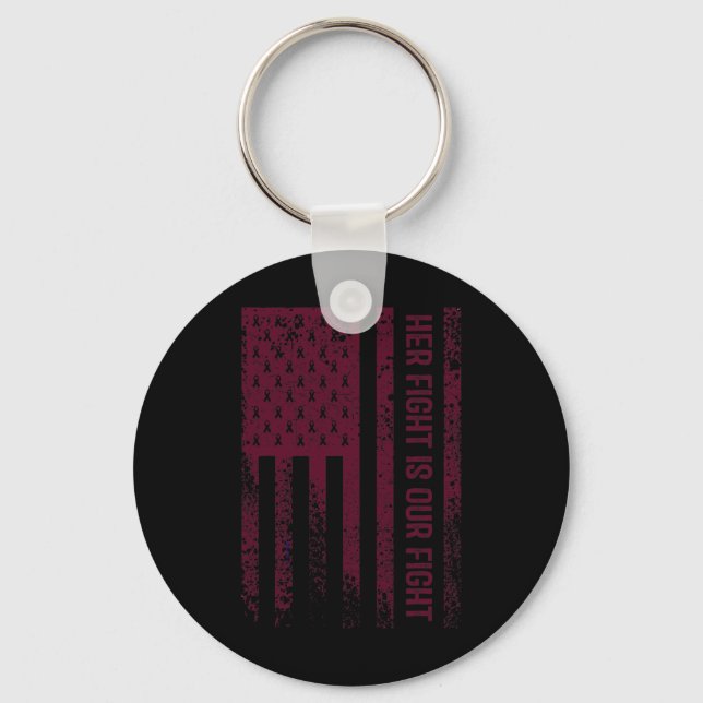 Fight Is Our Fight Brain Aneurysm Awareness 1  Key Ring (Front)