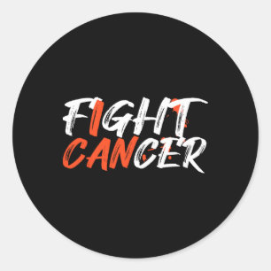 Fight Leukaemia Cancer Classic Round Sticker