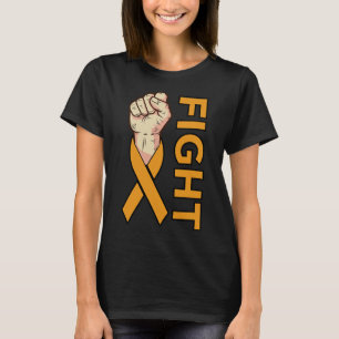 Fight Leukaemia Cancer Orange Ribbon Awareness Sup T-Shirt