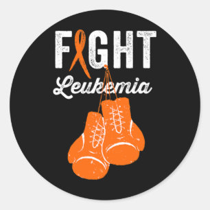 Fight Leukaemia Fighter Warrior Leukaemia Awarenes Classic Round Sticker