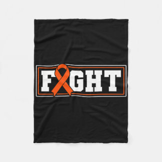 Fight Leukaemia Orange Ribbon 1  Fleece Blanket
