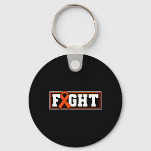 Fight Leukaemia Orange Ribbon Key Ring