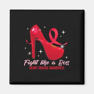 Fight Like A Boss Heart Health Heart Disease Aware Magnet