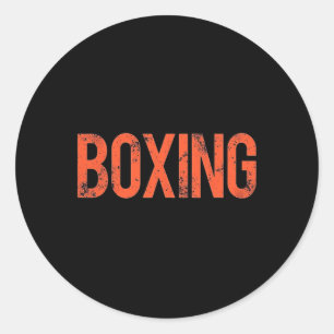 Fight Like A Champion Distressed Boxing Classic Round Sticker