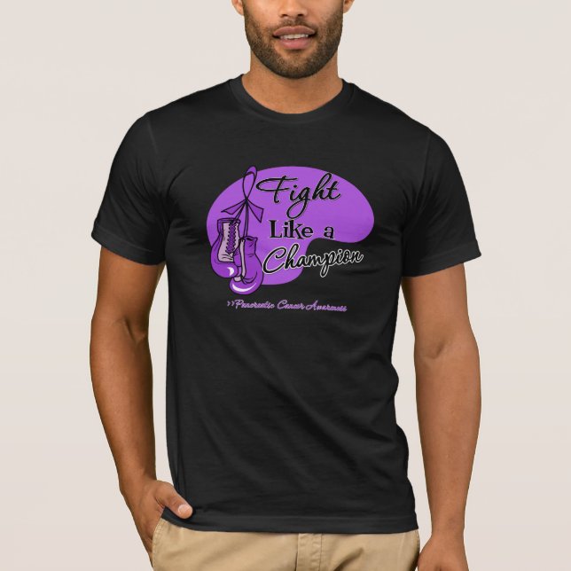 Fight Like a Champion Pancreatic Cancer T-Shirt (Front)