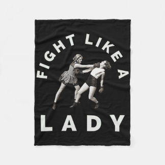 Fight Like A Lady Women's Boxing Fleece Blanket