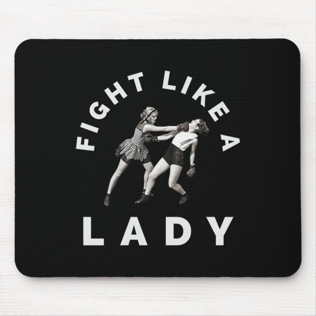 Fight Like A Lady Women's Boxing  Mouse Pad (Front)