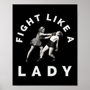 Fight Like A Lady Women's Boxing Poster