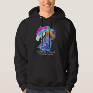Fight Like A Wolf Purple Ribbon Fibro Fibromyalgia Hoodie