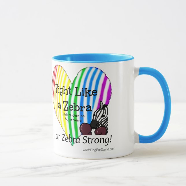 Fight Like a Zebra Ehlers-Danlos Awareness (mug) Mug (Right)