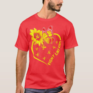 Fight Like Kids Childhood Cancer Awareness Gold Ri T-Shirt