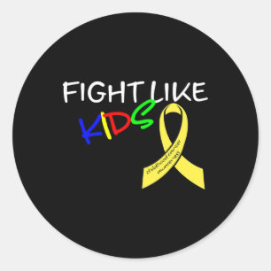 Fight Like Kids Childhood Cancer Awareness Month G Classic Round Sticker