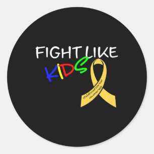 Fight Like Kids Childhood Cancer Awareness Month G Classic Round Sticker