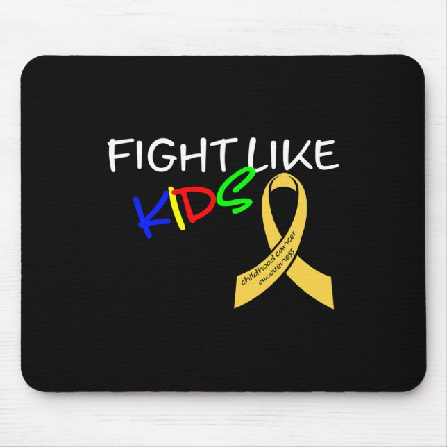 Fight Like Kids Childhood Cancer Awareness Month G Mouse Pad (Front)