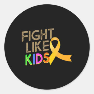 Fight Like Kids Childhood Cancer Awareness Month Y Classic Round Sticker