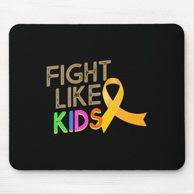 Fight Like Kids Childhood Cancer Awareness Month Y Mouse Pad (Front)