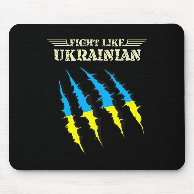 Fight Like Ukrainian 3  Mouse Pad (Front)