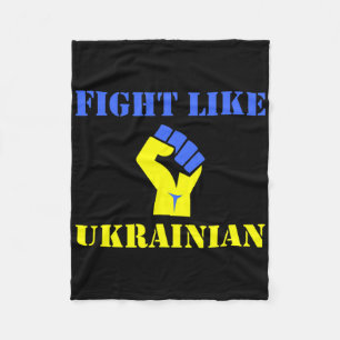Fight Like Ukrainian Fleece Blanket