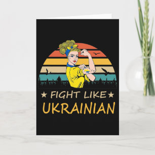 Fight Like Ukrainian I Stand With Ukraine Card