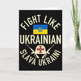 Fight Like Ukrainian Support Ukraine I Stand With Card