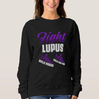 Fight Lupus  Lupus Fighter Purple Ribbon Lupus Awa Sweatshirt