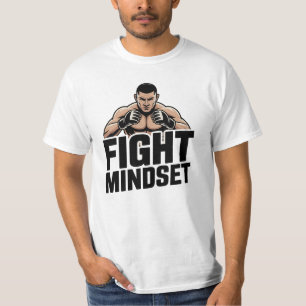 Fight Mindset – Strong Combat Motivation Typograph T-Shirt