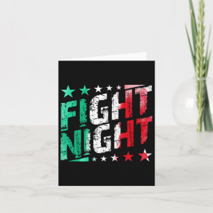 Fight Night Boxing Mma Fan Themed Card