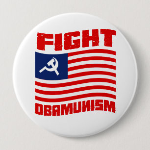 Fight Obamunism red 10 Cm Round Badge