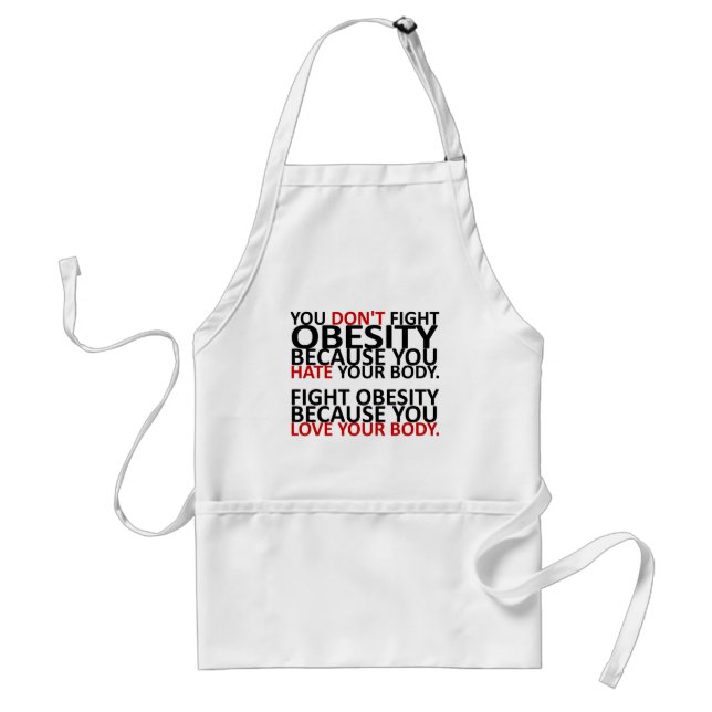 Fight Obesity Standard Apron (Front)
