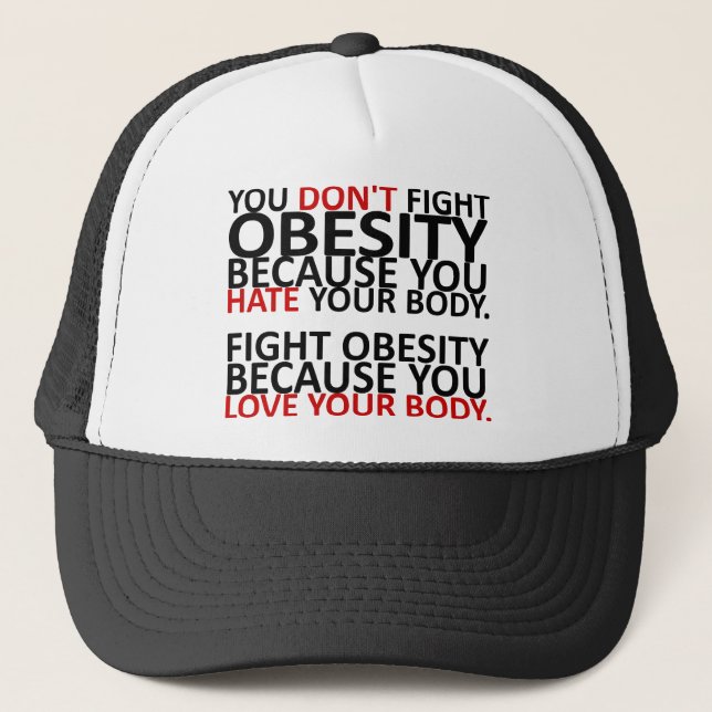 Fight Obesity Trucker Hat (Front)