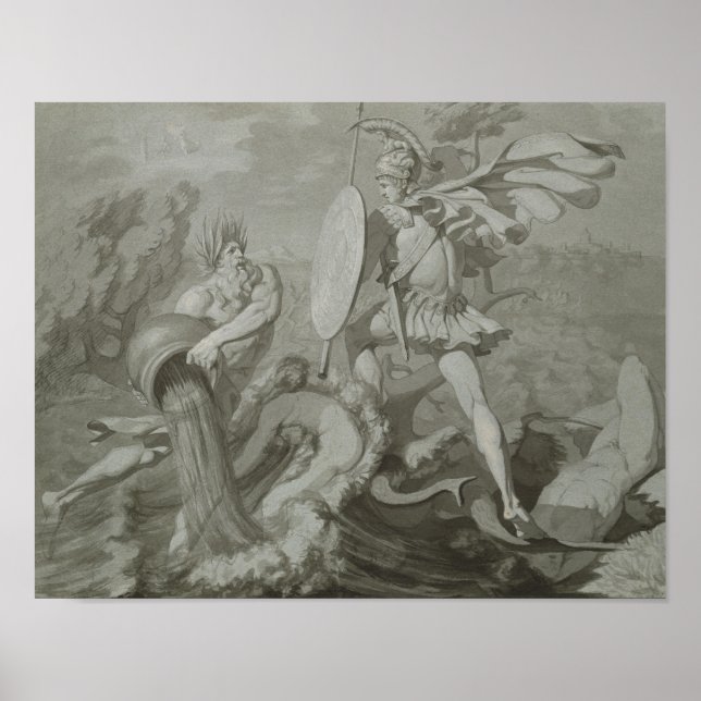 Fight of Achilles with the River Scamander Poster (Front)