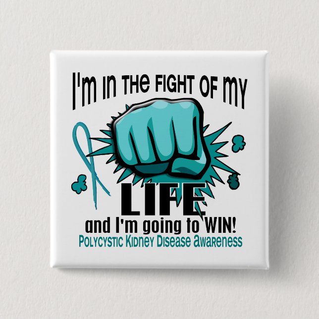Fight Of My Life 2 PKD 15 Cm Square Badge (Front)