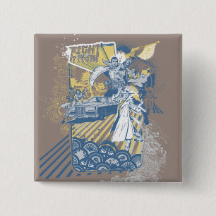 Fight of the Tiger 15 Cm Square Badge