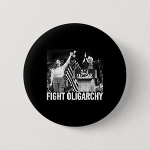 Fight Oligarchy Bernie Sanders And Aoc Freedom Us 6 Cm Round Badge
