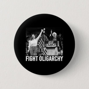Fight Oligarchy Bernie Sanders And Aoc Freedom Us 6 Cm Round Badge