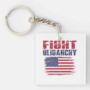 Fight Oligarchy Protest Key Ring