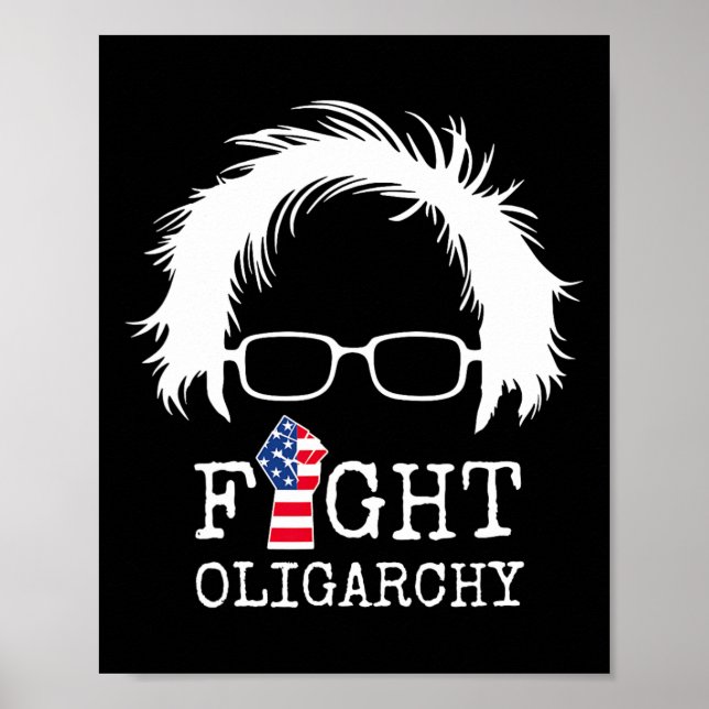 Fight Oligarchy Sanders And Aoc Freedom Us Anti Tr Poster (Front)