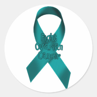 Fight Ovarian Cancer Classic Round Sticker
