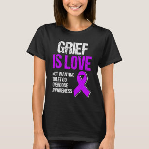 Fight Overdose Pruple Ribbon Opioid Overdose Aware T-Shirt