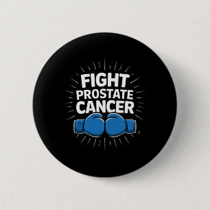 Fight Prostate Cancer Boxing Gloves Impact Fight A 6 Cm Round Badge