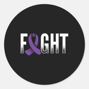 Fight Purple Epilepsy Awareness Classic Round Sticker