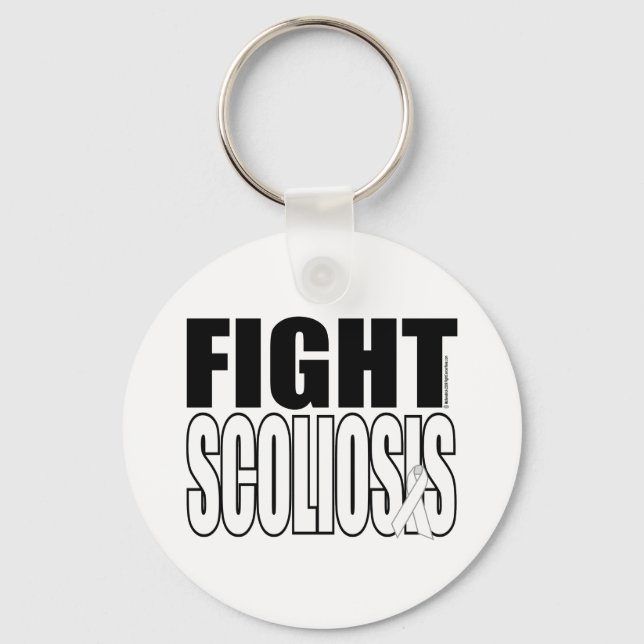 Fight Scoliosis Key Ring (Front)