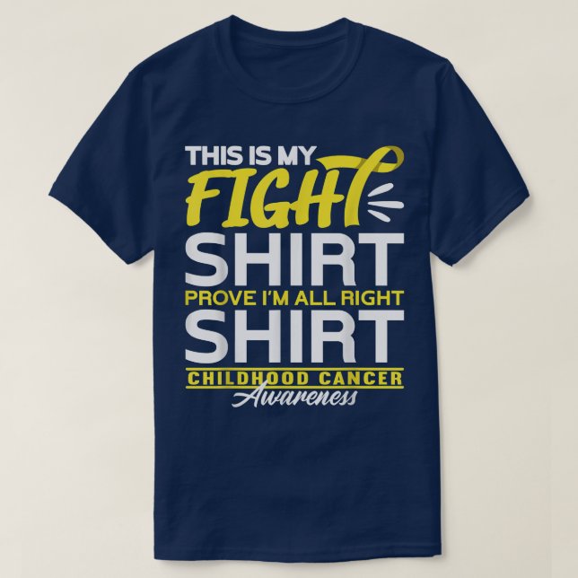 Fight Shirt I Gold Awareness Ribbon I Childhood Ca (Design Front)